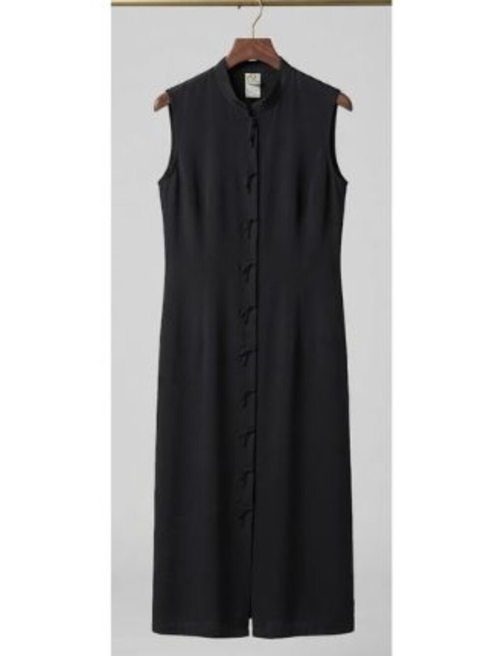 VINTAGE NORM THOMPSON ASIAN 100% SILK DRESS BLACK SZ M